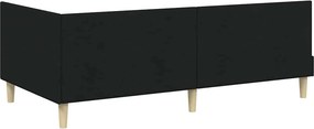 vidaXL Κρεβάτι Γωνίας Μαύρο 90 x 200 cm Ύφασμα
