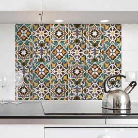 Green Tiles L πλάτη προστασίας τοίχου εστιών κουζίνας - 67210