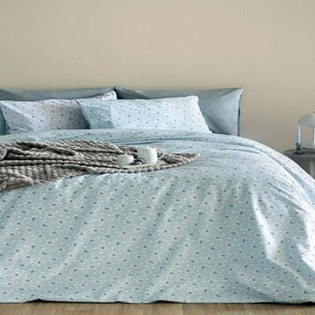 Παπλωματοθήκη FL6259 (Σετ 3τμχ) Blue Palamaiki Queen Size 240x250cm 100% Cotton