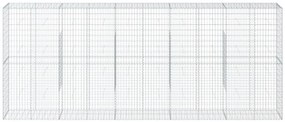 vidaXL Συρματοκιβώτιο με Κάλυμμα 500x50x200εκ. από Γαλβανισμένο Χάλυβα
