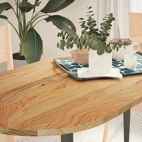Επιτραπέζια επιφάνεια Ανοιχτό Καφέ 140x60x2 εκ. Ξύλο Δρυός Οβάλ - Καφέ