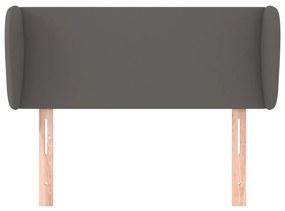 Κεφαλάρι με Πτερύγια Γκρι 83x23x78/88 εκ. Συνθετικό Δέρμα 3116940