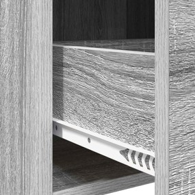 vidaXL Πλαϊνό γραφείο Γκρι Sonoma 75 x 36 x 80 εκ Επεξεργασμένο Ξύλο