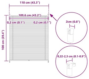 Σύστημα Σκίασης Πλισέ Λευκό 110 x 100 εκ. 240613