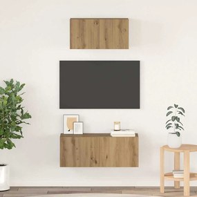 vidaXL Σετ επίπλου τηλεόρασης 2 pcs Artisan Oak Επεξεργασμένο ξύλο