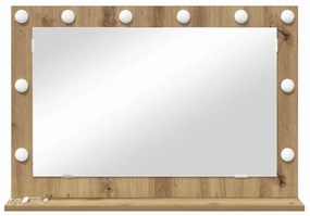 vidaXL Καθρέφτης τουαλέτας με καθρέφτη Artisan Oak 80 x 55 x 18 εκ.