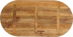 vidaXL Επιφάνεια Τραπεζιού Οβάλ 140x50x2,5 εκ. Μασίφ Ξύλο Μάνγκο