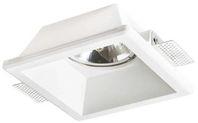 Φωτιστικό Οροφής - Σποτ Χωνευτό Trimless Abby G90161C Τετράγωνο Ar111 GU10 White Aca