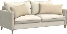 vidaXL Μαξιλάρι Καναπέ 2 pcs Κρεμ 80 x 40 cm ύφασμα