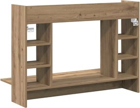 vidaXL Επιτοίχιο γραφείο με ράφι artisan δρυς 105 x 48 x 75 εκ.