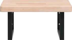 vidaXL Ράφι Νιπτήρα Τοίχου από Ατσάλι / Μασίφ Ξύλο Δρυός