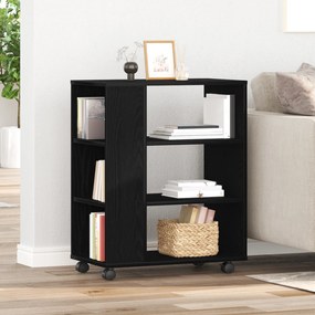 vidaXL Κινητός Ντουλάπι Μαύρη Δρυς 60x35x75 εκ Επεξεργασμένο Ξύλο