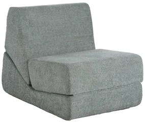 Πολυθρόνα-Κρεβάτι Ferderina ύφασμα σε απόχρωση ανοιχτό γκρι 66x102x73εκ 66x102x73 εκ.