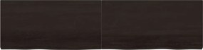 vidaXL Επιφάνεια Τραπεζιού Σκούρο Καφέ 200x50x(2-6)εκ Επεξ. Μασίφ Δρυς