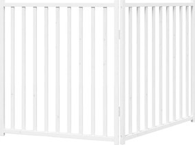 vidaXL Διαχωριστικό Σκύλων Πτυσσόμενο 2 Πάνελ Λευκό 160 εκ Μασίφ Ελάτη