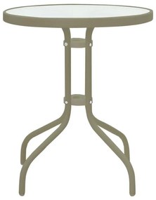 Σετ κήπου - Τραπεζαρία Watson - Sussie 3 τεμ. μέταλλο - γυαλί σαμπανιζέ Φ60x70 εκ. 60x60x70 εκ.