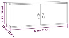 ΝΤΟΥΛΑΠΙ ΤΟΙΧΟΥ ΛΕΥΚΟ 80 X 30 X 30 ΕΚ. ΑΠΟ ΜΑΣΙΦ ΞΥΛΟ ΠΕΥΚΟΥ 818377