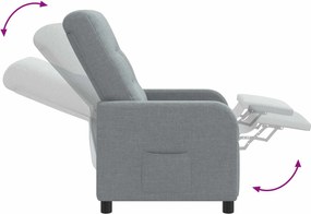 vidaXL Κάθισμα μασάζ Ανοιχτό γκρι Ύφασμα