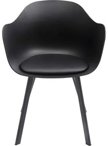 Καρέκλα Με Μπράτσα Brentwood Μαύρη 58x53x77.5εκ - Μαύρο