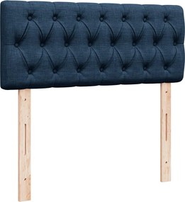 vidaXL Κρεβάτι Boxspring με Στρώμα Μπλε 120x190 εκ. Υφασμάτινο