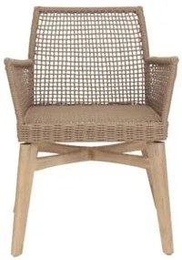 Καρέκλα Τραπεζαρίας με μπράτσα Thin Air Low Back Latte (61x59x79) Soulworks 0370070