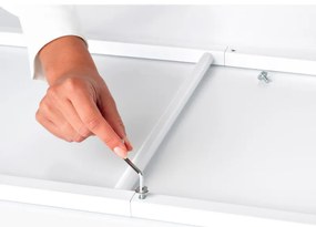 Πολυλειτουργική κρεμάστρα ρούχων Brabantia Linn 1008928, 3 ράφια, Οβάλ μέρος για κρέμασμα σακακιού, Ανθεκτικό στη διάβρωση, Λευκό