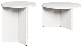 vidaXL Σετ Τραπεζιού Για Καφέ 2 pcs Λευκό 49 x 49 x 28 εκ