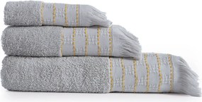 Πετσέτα Προσώπου (50x90) Nef-Nef Homeware Quantro Grey 500gsm