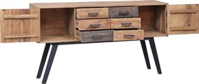vidaXL Μπουφές 110x30x75 εκ. από Μασίφ Ξύλο Teak