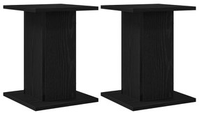vidaXL Ράφι φυτών 2 τεμ Μαύρη Δρυς 30x30x40 εκ Κατασκευασμένο ξύλο