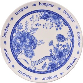 Service Plate Set (6 Pieces) Bonjour Blue Blue
White