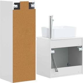 vidaXL Σετ Επίπλων Μπάνιου 2 τμχ. Λευκό 33 x 34,5 x 100 εκ