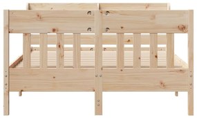 vidaXL Σκελετός Κρεβατιού Χωρίς Στρώμα 120x200 εκ Μασίφ Ξύλο Πεύκου