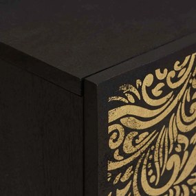 vidaXL Κομοδίνο με Πόρτα 2 pcs Μαύρο 40 x 33 x 46 εκ.