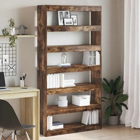 vidaXL Βιβλιοθήκη Καφέ 100 x 30 x 198 εκ. Επεξεργασμένο ξύλο