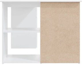 vidaXL Γραφείο Γωνιακό Λευκό 145 x 100 x 76 εκ. από Επεξ. Ξύλο