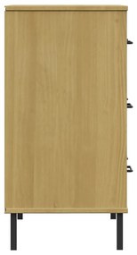 Ντουλάπι OSLO με 3 Συρτάρια Καφέ 77 x 40 x 79,5 εκ. Μασίφ Ξύλο - Καφέ