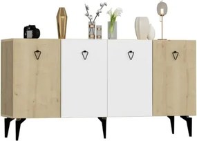 Stewehome Μπουφές από λευκή δρυς 150x40x79 cm