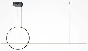 Κρεμαστό Φωτιστικό Οροφής LED 40W Μαύρο 3000K-4000K Halo MOD247PL-L49BK Maytoni MOD247PL-L49BK Μαύρο