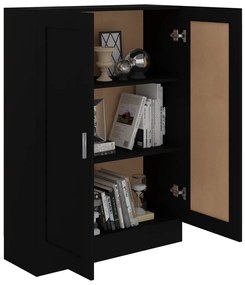 vidaXL Βιβλιοθήκη Μαύρη 82,5 x 30,5 x 115 εκ. Επεξ. Ξύλο