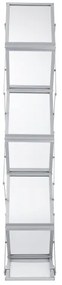 VEVOR Literature Rack, 6 Pockets, Pop up Aluminum Magazine Rack, Lightweight Catalog Holder Stand w/ Carrying Bag for Living Room, Hotel, Trade Show, Exhibition, Office
