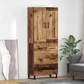 vidaXL Highboard 2 pcs Παλιό ξύλο 69,5 x 34 x 180 εκ.