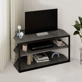 Megapap Έπιπλο Τηλεόρασης Γωνιακό Echo Γκρι Ρετρό 98x37x45εκ.
