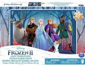 Ξύλινο Παιδικό Puzzle Frozen 2 Giant 6053000 40 Pieces 60,9x45,7cm Multi Spin Master