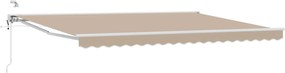vidaXL Ηλεκτρικό Αναδιπλούμενο Σκίαστρο Μπεζ 5 x 3 m