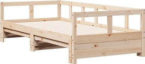 vidaXL Καναπές Κρεβάτι Χωρίς Στρώμα 90x190 εκ. Μασίφ Ξύλο Πεύκου
