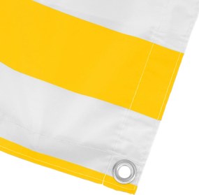 vidaXL Οθόνη Μπαλκονιού Κίτρινο και Λευκό 110 x 200 εκ Ύφασμα Όξφορντ