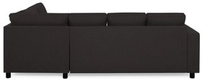 Γωνιακός Καναπές Scandinavian Choice C153, Μαύρο, Ανθρακί, 254x194x82cm, Πόδια: Πλαστική ύλη | Epipla1.gr