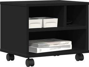 vidaXL Βάση Εκτυπωτή με Ρόδες Μαύρο 41x32x34,5 εκ.