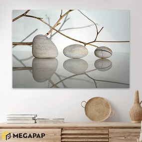 ΠΙΝΑΚΑΣ ΣΕ ΚΑΜΒΑ "STONES AND BRANCHES" MEGAPAP ΨΗΦΙΑΚΗΣ ΕΚΤΥΠΩΣΗΣ 90X60X3ΕΚ.